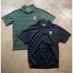 DUO Colorado State Rams Polo Shirt Adult Large NCAA Green Short Sleeve